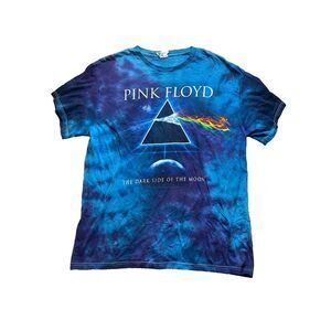 VTG Pink Floyd Shirt Adult Large Cosmic Tie Dye Dark Side Of The Moon Mens‎